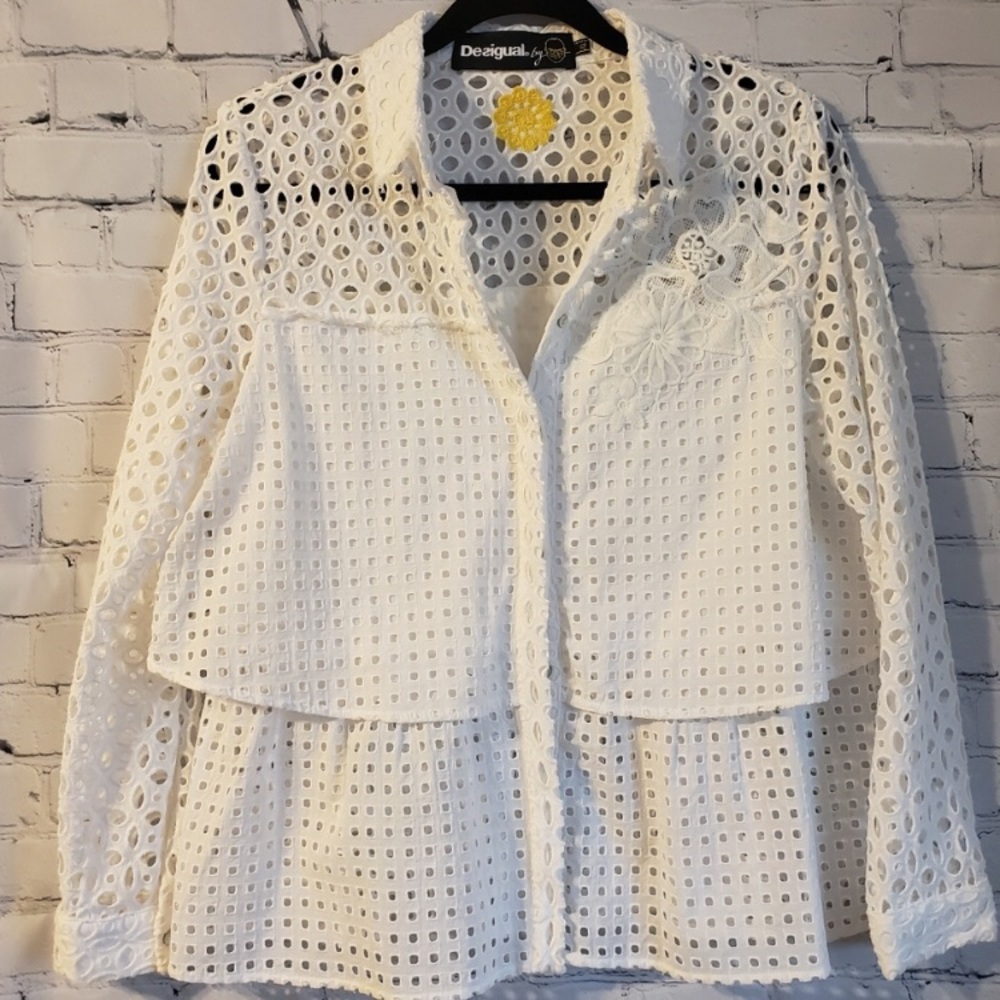 Desigual + Christian Lacroix white blouse